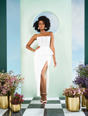 Shop Mia Sheer Peplum Corset - Timeless Elegance – Fifth & Welshire®